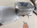 不銹鋼保鮮盒帶蓋長方形冰箱食物儲存盒多用盒分裝飯盒450ml飯盒 不銹鋼保鮮盒 4件套 曬單實拍圖