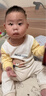 婧麒（JOYNCLEON）兒童秋衣秋褲套裝寶寶套裝男童女童純棉保暖內衣內穿A類(lèi)睡衣 黃色餅干小熊 90 cm 曬單實(shí)拍圖