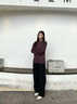 LAZY DAY TREND戶(hù)外拼色半拉鏈吸濕速干運動(dòng)長(cháng)袖T恤男防曬涼感抗菌短袖 勃艮第紅 L 曬單實(shí)拍圖