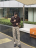 名創(chuàng)優(yōu)品（MINISO）休閑褲男款2025新款寬松型秋季男生美式運動卡其色百搭直筒褲子男 【直筒休閑褲】卡其 L /175(體重115-135斤) 曬單實拍圖