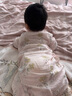 全棉時(shí)代純棉新生嬰兒連體衣服抗菌紗布滿(mǎn)月寶寶春夏 花園物語(yǔ)粉 80碼 曬單實(shí)拍圖