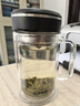 蘇泊爾雙層玻璃杯男家用商務(wù)辦公泡茶杯子過(guò)濾車(chē)載水杯570mL.行硯黑 曬單實(shí)拍圖