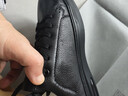 金利來(lái)（Goldlion）男鞋休閑鞋男輕奢鹿皮革厚底板鞋氣墊底軟彈男士皮鞋戶(hù)外運動(dòng)鞋男 黑色 40 曬單實(shí)拍圖