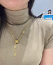別情韋雪黃金項鏈套鏈小蠻腰吊墜女款足金項鏈七夕情人節(jié)送女友老婆 7.8克 曬單實拍圖