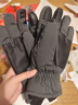 萊維森滑雪登山手套冬季男女騎行電動(dòng)車(chē)防滑加絨加厚保暖手套防水觸屏 深灰色 男款 曬單實(shí)拍圖