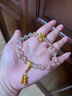 中國(guó)黃金（CHINA GOLD）黃財(cái)神鴻運(yùn)招財(cái)時(shí)尚手鏈女白水晶足金手串紀(jì)念日生日禮物送女朋友 重量約2.8g-3.3g【活動(dòng)定制款不支持7天無(wú)理由退換貨】 曬單實(shí)拍圖