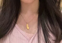 周生生羽毛黃金吊墜 足金掛墜女不含項鏈 生日禮物86820P計價2.2克 曬單實拍圖