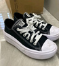 匡威（Converse）官方All Star Move女云朵厚底低幫帆布鞋黑色570256C 570256C/黑色 36 曬單實(shí)拍圖