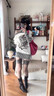 妙侶歐美西部復(fù)古牛仔靴中筒靴內(nèi)增高尖頭馬丁靴女短靴英倫風(fēng)長筒靴子 黑色 中筒 現(xiàn)貨 單層 35 (225mm) 曬單實(shí)拍圖