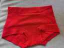 莫代爾本命年大紅色內褲女士純棉抗菌全棉襠高腰收腹2026屬馬年結婚短褲 Q+字母+風(fēng)車(chē)+豎條紋 共 4條 L [適合100-120斤] 曬單實(shí)拍圖