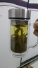 高硼硅雙層加厚茶水分離辦公杯大容量泡茶杯把手雙層加厚茶杯硬厚 鋼蓋辦公杯 400ml 1只 曬單實(shí)拍圖