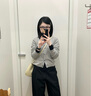優(yōu)衣庫驚喜價女裝紐花圓領(lǐng)針織開衫/毛衣外套空調(diào)衫通勤481477 03 灰色 S 曬單實(shí)拍圖