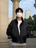 卡圖弛美式短款飛行夾克男夏秋季潮牌寬松cleanfit廓形高街棒球衣服外套 黑色 XL 曬單實(shí)拍圖