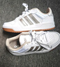 adidas ENTRAP美式校園風低幫運動板鞋少年感復古籃球鞋阿迪達斯 白/金色   37 曬單實拍圖