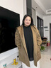 MsShe【100%綿羊毛】大碼女裝2025秋冬裝胖mm連帽雙面呢毛呢外套 【中長(cháng)款】茶棕色25年11月10日到貨 偏小半個(gè)碼 3XL 曬單實(shí)拍圖