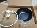 京東京造 炒鍋 不粘炒菜家用電磁爐好鍋陶瓷【有鈦健康】30cm奶油白 曬單實(shí)拍圖