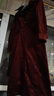 德瑪納秋季通勤復古港風(fēng)燈芯絨褶裥收腰襯衫式連衣裙女 鐵銹紅 L  曬單實(shí)拍圖