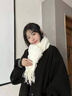 CharisKitty小c&k圍巾女2025新款秋冬季圍脖男款保暖韓系高級感生日七夕禮物 CK圍巾-白色【節(jié)日限定禮盒包裝】 曬單實(shí)拍圖