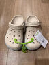卡駱馳（CROCS）洞洞鞋貝雅卡駱班輕便耐磨一腳蹬休閑鞋|205089 冬日白/彩色-1LI 40 (250mm) 曬單實(shí)拍圖