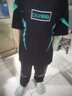 G.DUCKKIDS男童夏裝套裝2024新款中大童寬松薄款夏季男孩運動短袖套裝兒童潮 黑藍色 閃電套裝 150 cm 曬單實拍圖