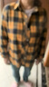 【媽媽款】新款棉襯衫長(cháng)袖上衣女40歲50歲中老年格子襯衣四季可穿 黃色格子02 3XL 【建議120-135斤】 曬單實(shí)拍圖
