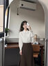 薇迎 VIEA.ING黑色魚尾裙女2025秋季新款通勤休閑顯瘦裙子半身長(zhǎng)裙 咖啡色 M 曬單實(shí)拍圖