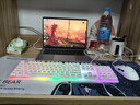 狼蛛（AULA）S3005真機械手感游戲鍵盤(pán)鼠標套裝有線(xiàn)輕音薄膜電競鍵鼠套裝電腦耳機三件套筆記本辦公背光USB外接 白色鍵鼠耳機套裝【送大桌墊】 曬單實(shí)拍圖