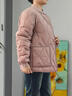 東北校服神器抗凍夾棉羽絨棉服女大碼內穿初高中生棉衣短外套棉襖 SX2533米白-全身加絨 男女同款 M 120斤內 曬單實(shí)拍圖