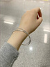 COISE雙環(huán)銀手鐲女999足純銀實(shí)心鐲子ins手環(huán)女生銀飾品送女友七夕禮物 雙環(huán)足銀手鐲-環(huán)環(huán)相扣 曬單實(shí)拍圖