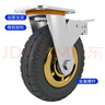 好嘉居萬(wàn)向輪 拖車(chē)輪小推車(chē)平板車(chē)輪子輕音腳輪轱轆烽火輪 重型-6寸萬(wàn)向輪剎車(chē)橡膠 曬單實(shí)拍圖