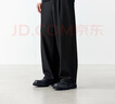太平鳥(niǎo)男裝 垂感西褲黑色春秋寬松闊腿休閑褲商務(wù)休閑男士西裝褲 黑色3（寬松）縫標款 3XL 曬單實(shí)拍圖