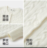 森馬（Semir）森柔|針織開衫女冬季短款絞花肌理圓領(lǐng)毛衫打底上衣101724106001 曬單實(shí)拍圖