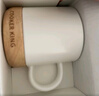 炊大皇馬克杯 木底陶瓷杯高顏值辦公防滑咖啡杯牛奶杯水杯 白色350ml 曬單實(shí)拍圖