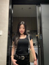 JIOESC腰帶女士小眾美式復古設計感裝飾潮雕花鉚釘配裙子仿真皮帶褲帶 黑色 【長(cháng)103CM寬2.8CM】 1個(gè) 【腰圍60-90CM】 曬單實(shí)拍圖
