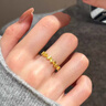 寓銀匠古法繽紛5只蝴蝶金包銀戒指女開(kāi)口時(shí)尚百搭氣質(zhì)超仙設計ins調節 總重約1.5克 包金0.5克 卡4mm 曬單實(shí)拍圖