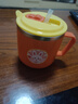 COOKSS兒童水杯牛奶杯316不銹鋼學飲杯寶寶1-3歲帶吸管杯喝水帶刻度橙 曬單實拍圖