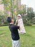 七樂豆嬰兒披風(fēng)斗篷寶寶兒童外出擋風(fēng)春秋冬款防風(fēng)保暖抱服長款連帽外套 米白小狗 均碼 L (適用0-6歲寶寶) 曬單實拍圖