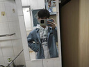 安初夏牛仔襯衫套裝男生春秋款港風休閑潮流青少年夾克外套男裝一套搭配 夾克淺藍+長袖+牛仔復古藍【三件 XL 曬單實拍圖
