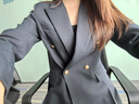 威世品秋季西裝套裝女2025新款職業(yè)裝高級感灰色西服物業(yè)酒店經(jīng)理工作服 灰色長袖西裝 2XL 建議128-137斤 曬單實(shí)拍圖