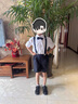 羅蒙男童演出服套裝男孩生日花童幼兒園禮服畢業(yè)服 藏青色 120 曬單實(shí)拍圖
