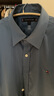 TOMMY HILFIGER【免燙肌理】25春夏新款男裝商務(wù)休閑純色條紋長(cháng)袖襯衫外套 【凈色】-深藍色DBZ M （推薦：135-150斤） 曬單實(shí)拍圖