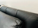 顧家家居（KUKA）勞倫斯頭層牛皮沙發(fā)客廳大戶(hù)型羽毛填充1286【魅影黑】 四人位 曬單實(shí)拍圖