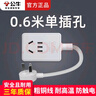 公牛插排單孔插座1插位排插一位延長(cháng)線(xiàn)電源開(kāi)關(guān)小插排迷你插頭拖線(xiàn)板電瓶車(chē)充電加長(cháng) （三腳插頭）0.6米100101【出差家用延長(cháng)】 曬單實(shí)拍圖