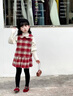 G.DUCKKIDS小黃鴨童裝女童連衣裙秋冬兒童小香風(fēng)背心裙小女孩過(guò)年拜年服套裝 背心裙+打底衫 110 建議4~5歲【100-110cm】cm 曬單實(shí)拍圖