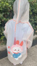 牧萌兒童雨衣男童女童防水全身雨披幼兒園小學(xué)生雨具 粉色草莓兔 M 曬單實拍圖