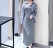 森馬（Semir）[商場同款]連衣裙女背心裙中長款襯衫2025秋季兩件套101525114003 曬單實拍圖