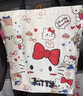 渠辰帆布包kitty女包帆布袋手提包學(xué)生女手提袋大容量通勤可愛(ài)單肩包 帆布包【拉鏈+內兜】 38*32*9CM 曬單實(shí)拍圖