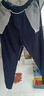 羅蒙（ROMON）純色亞麻透氣休閑長褲男士夏季薄款寬松透氣大碼休閑直筒棉麻褲子 藏青色【升級版】 XL 曬單實拍圖