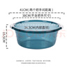 茶花 洗臉洗頭盆 嬰兒洗澡盆 塑料盆子洗衣盆 大水盆38cm 藍灰 1只裝 曬單實(shí)拍圖