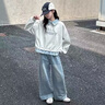 女童秋裝衛衣套裝2025新款洋氣女孩大童韓版春秋休閑牛仔褲兩件套 套裝【衛衣+牛仔褲】 150 曬單實(shí)拍圖